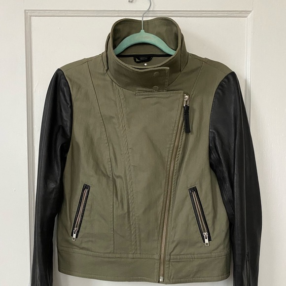 Authentic Mackage leather sleeve moto jackets - Picture 2 of 15